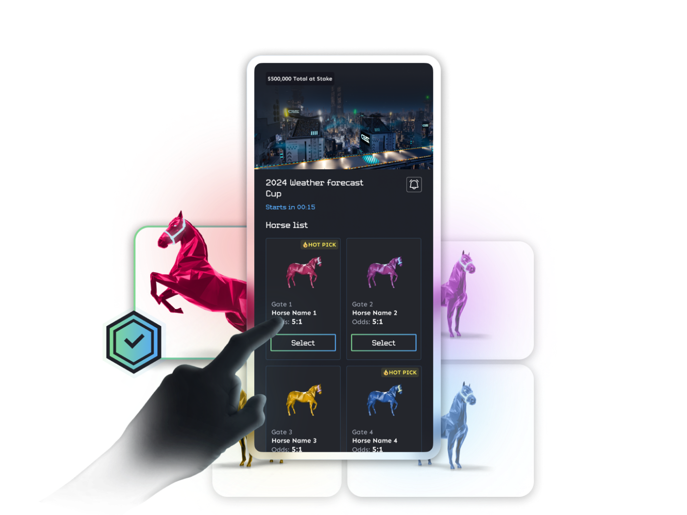 Step 3: LOCK IN YOUR HORSES